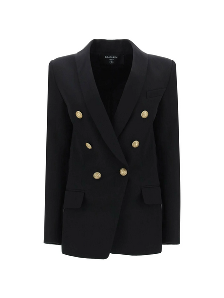 Double-Breasted Jacket With Shaped Cut BALMAIN JOHN JULIA.