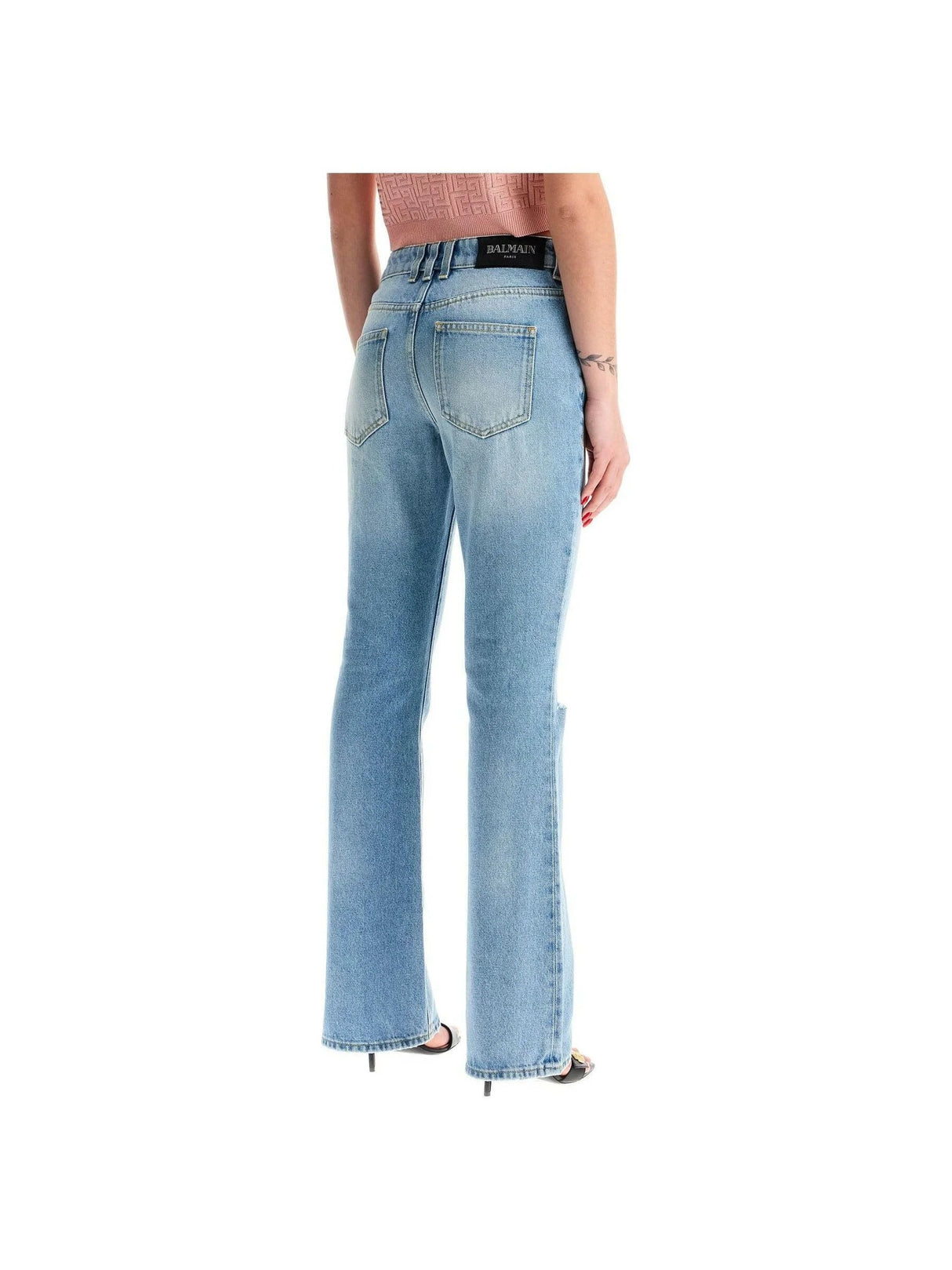 Flared Denim Jeans.