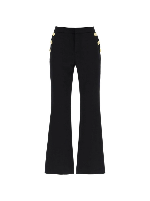 Flared Pants With Embossed Buttons BALMAIN JOHN JULIA.