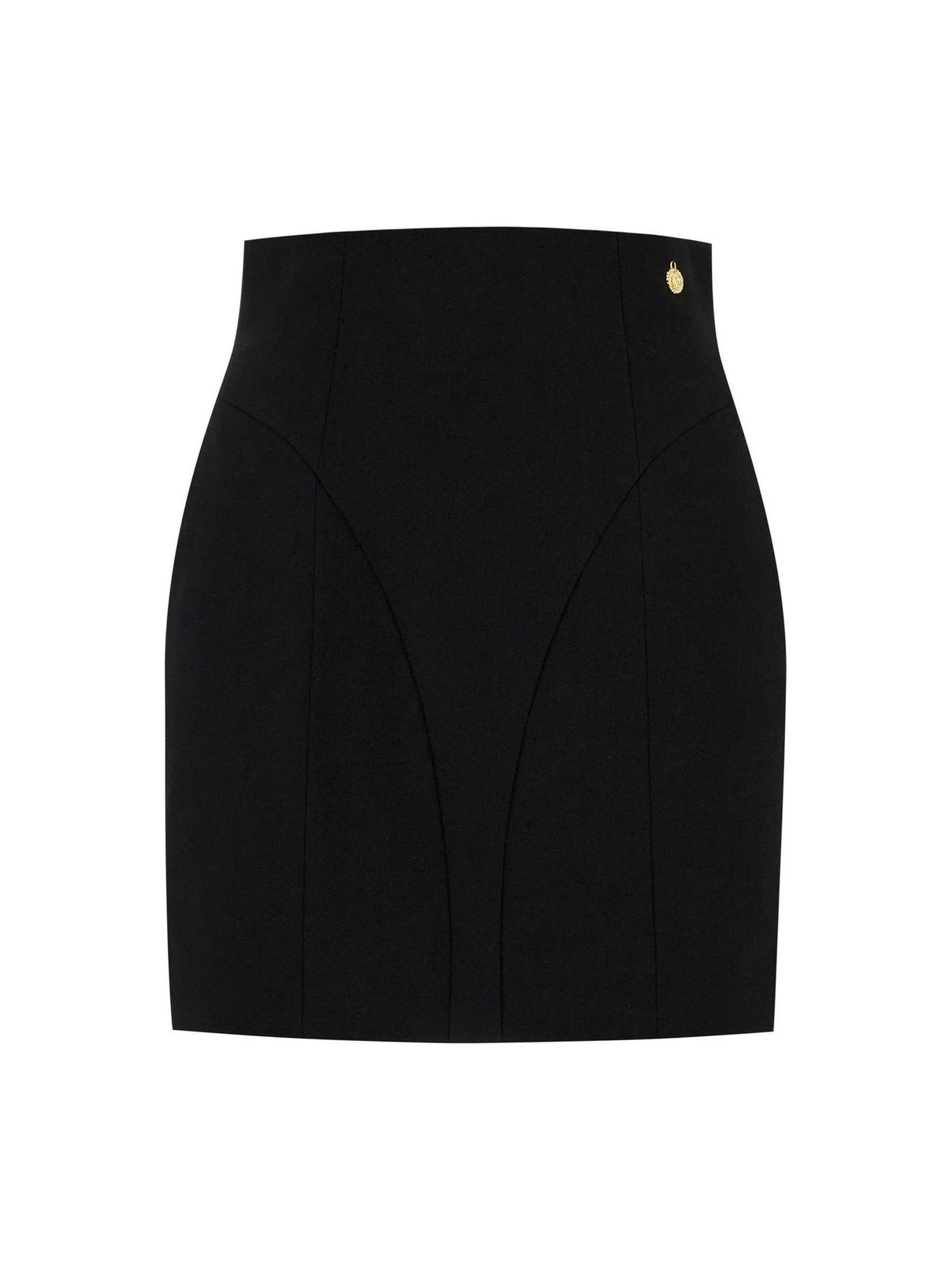 High-Waist Crêpe Mini Skirt.