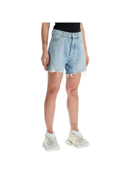 High-Waisted Frayed Denim Shorts.