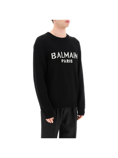 Jacquard Logo Sweater BALMAIN JOHN JULIA.