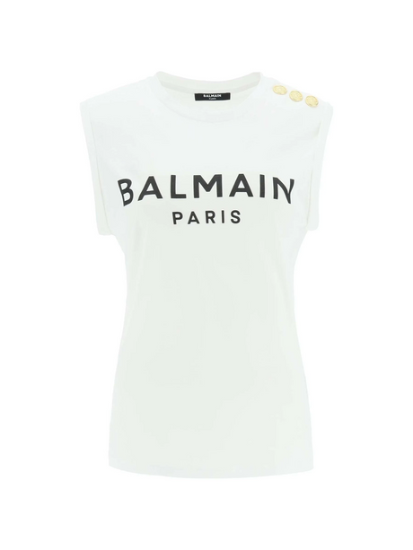 Organic Cotton Balmain Paris Tank Top.