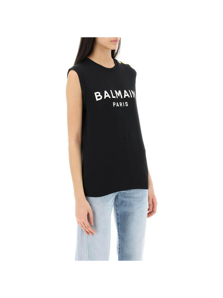 Organic Cotton Balmain Paris Tank Top.