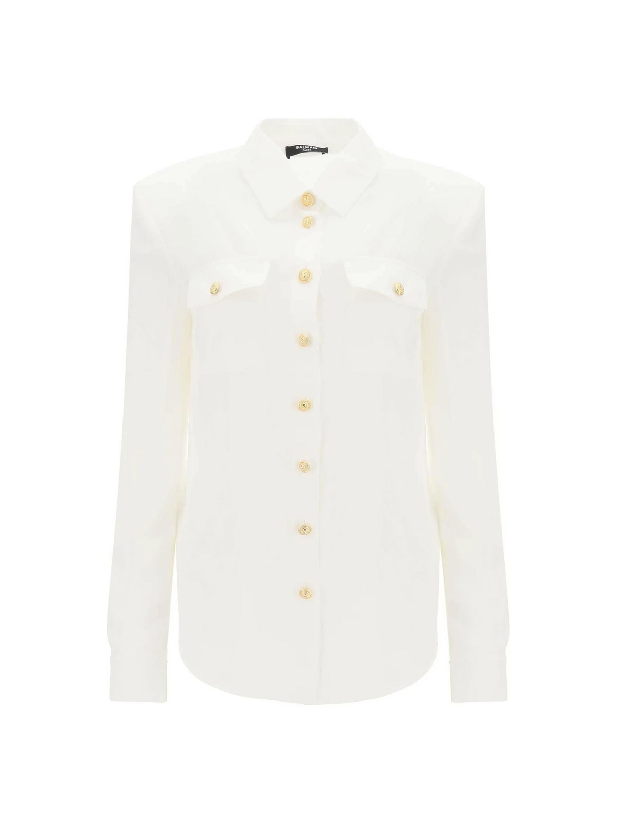 Silk Shirt With Padded Shoulders BALMAIN JOHN JULIA.