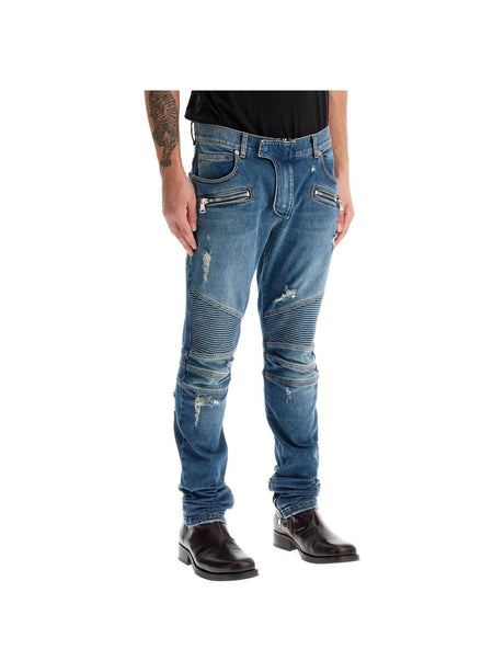 Slim Fit Biker Jeans For