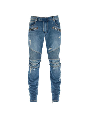 Slim Fit Biker Jeans For