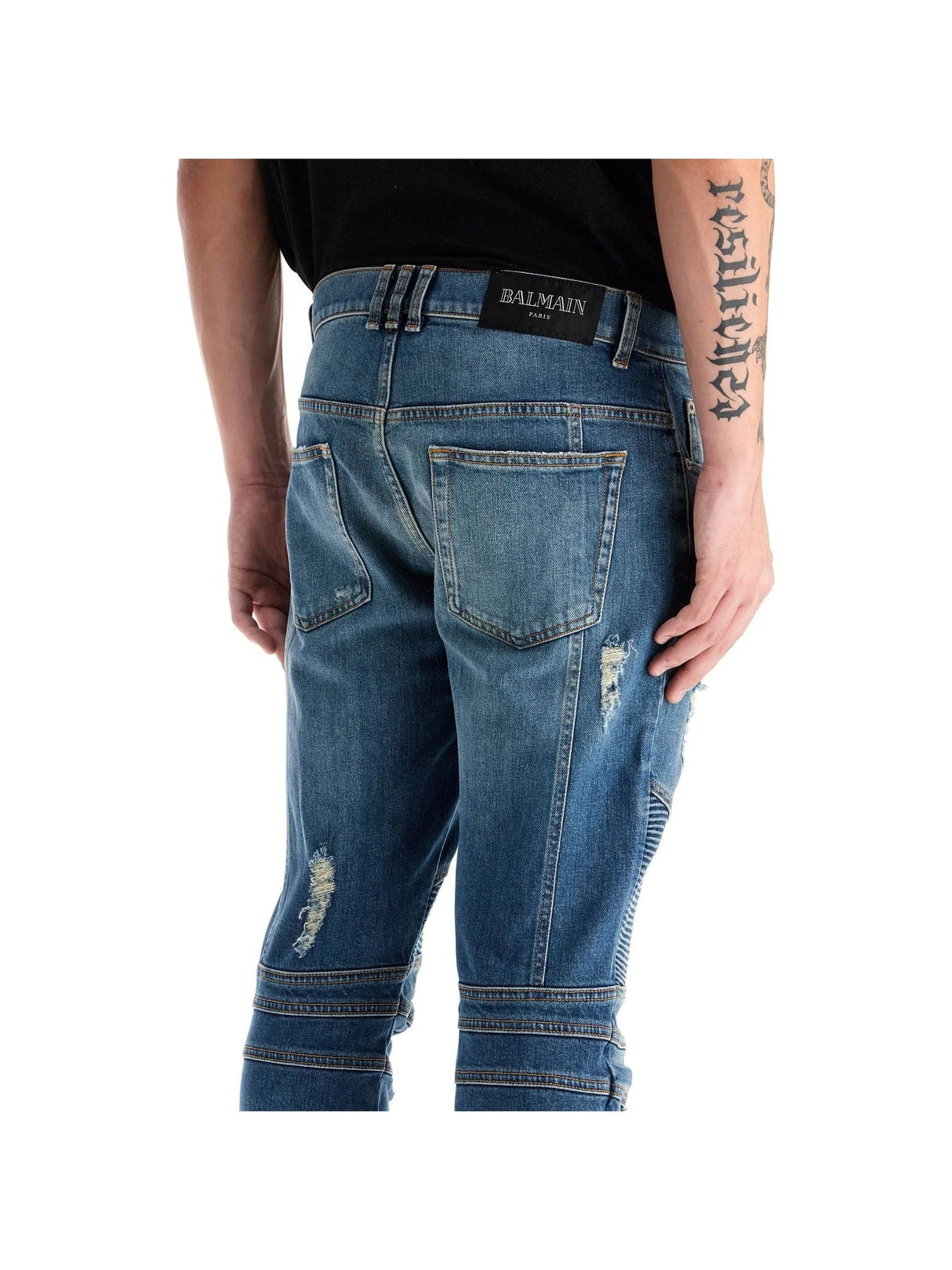 Slim Fit Biker Jeans For