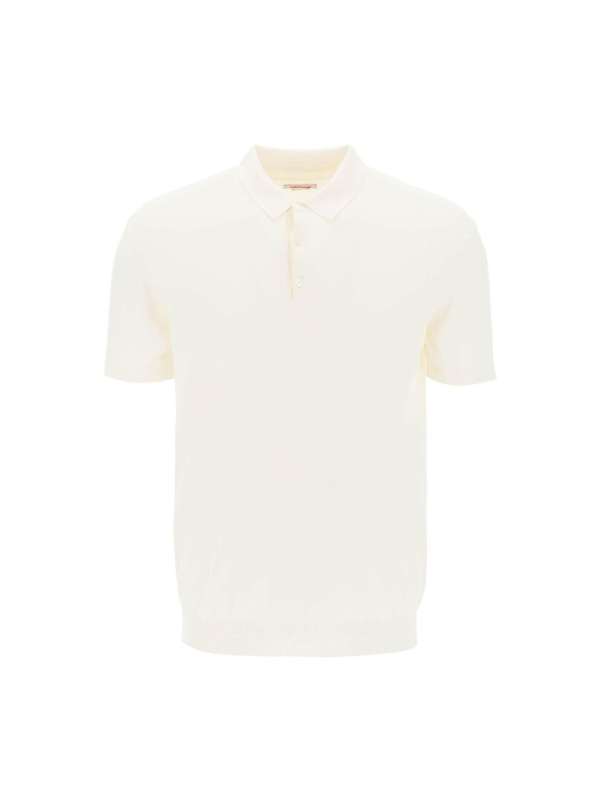 White Cotton Knit Polo Shirt BARACUTA JOHN JULIA.