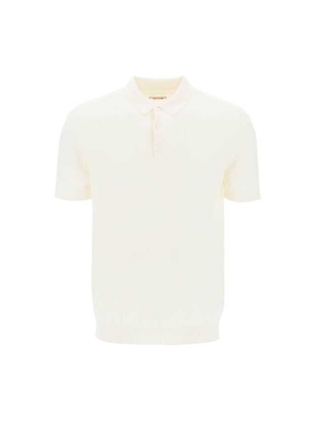 White Cotton Knit Polo Shirt BARACUTA JOHN JULIA.