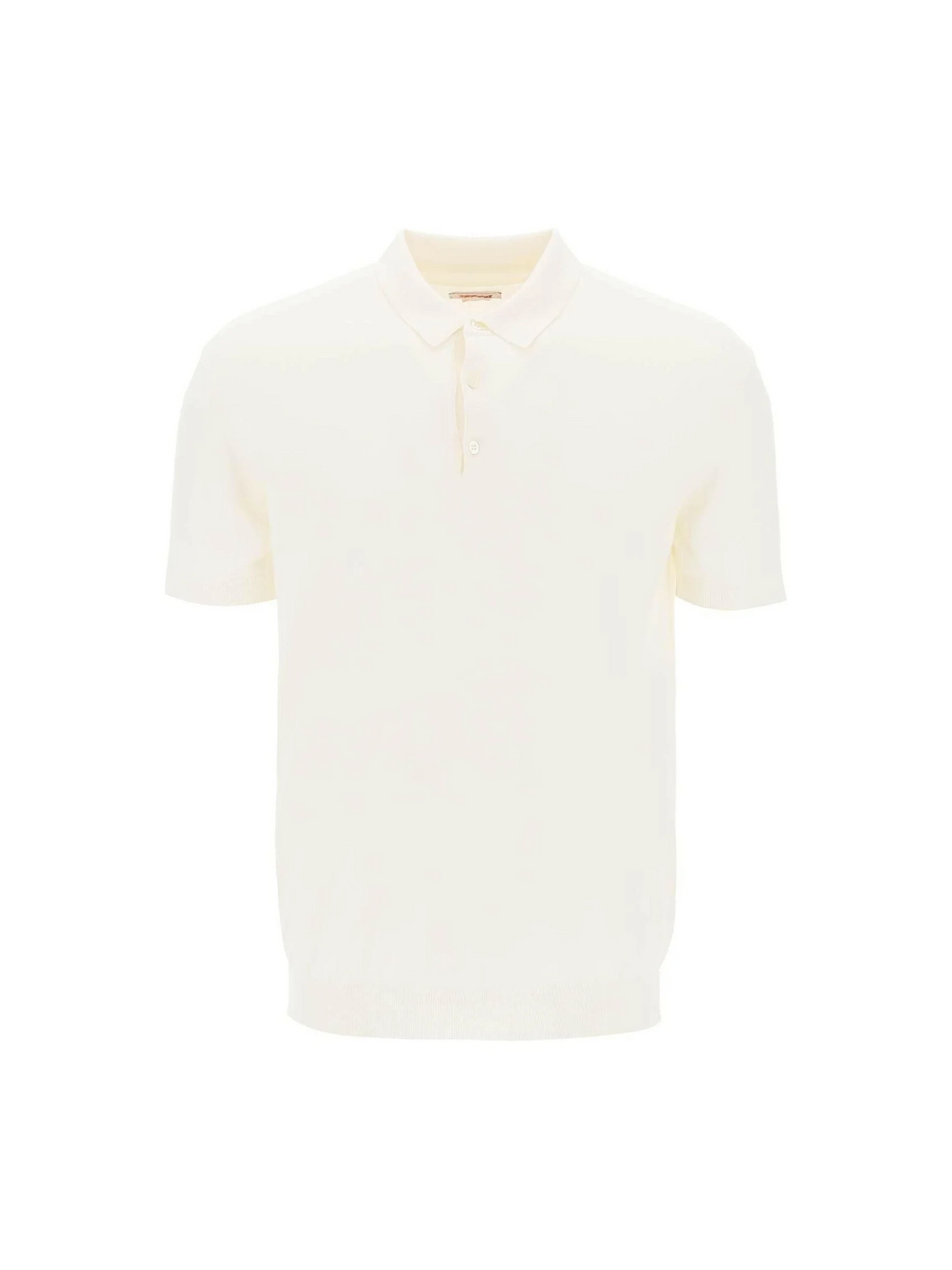 White Cotton Knit Polo Shirt BARACUTA JOHN JULIA.