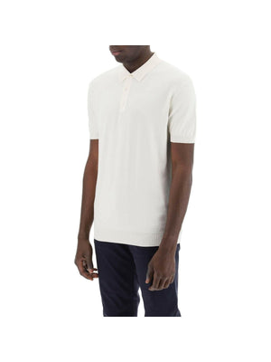 White Cotton Knit Polo Shirt BARACUTA JOHN JULIA.