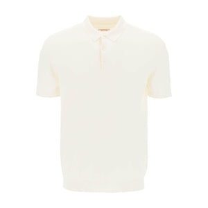 White Cotton Knit Polo Shirt BARACUTA JOHN JULIA.