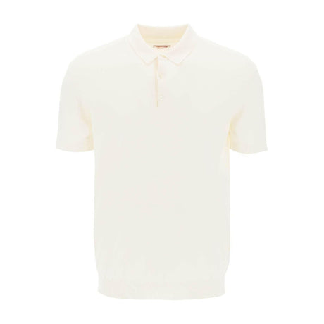 White Cotton Knit Polo Shirt BARACUTA JOHN JULIA.