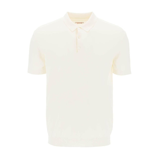 White Cotton Knit Polo Shirt BARACUTA JOHN JULIA.