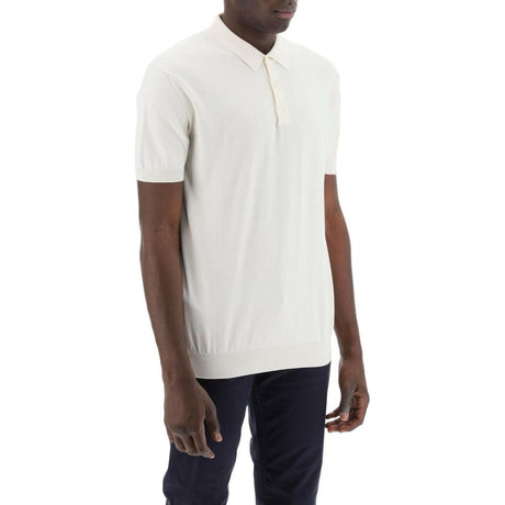 White Cotton Knit Polo Shirt BARACUTA JOHN JULIA.