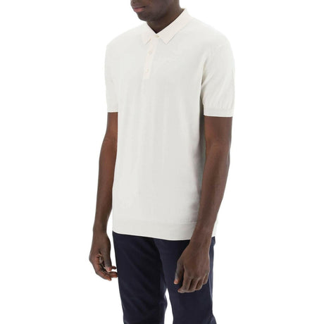 White Cotton Knit Polo Shirt BARACUTA JOHN JULIA.