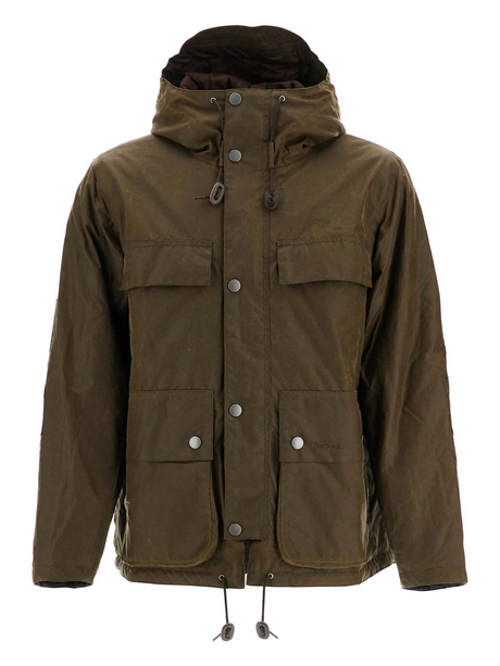 Durham Hooded Wax Jacket-Barbour-JOHN JULIA