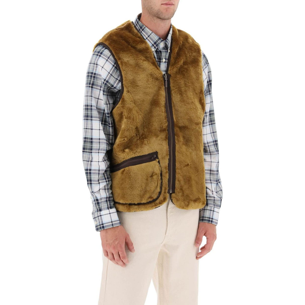 Reversible Vest Pile and Knitted Design - Men > Clothing > Outerwear > Vests