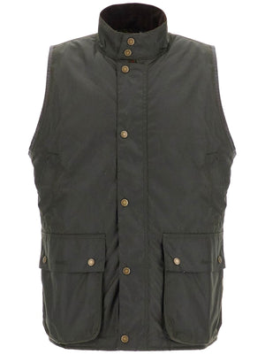 Waxed Cotton Vest For Men