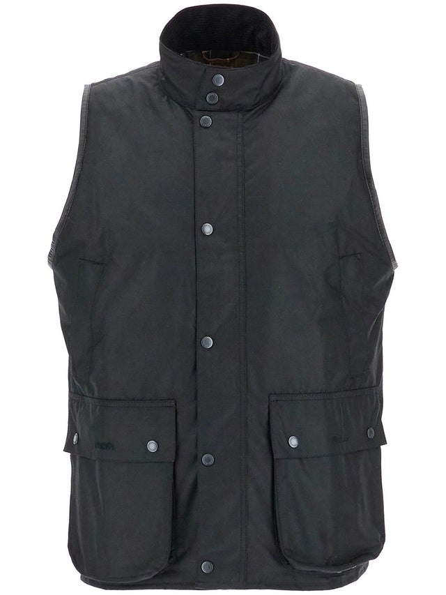 Waxed Cotton Vest For Men