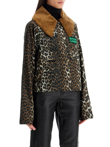 Animal Print Waxed Cotton Jacket