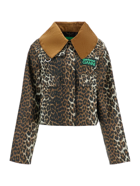 Animal Print Waxed Cotton Jacket