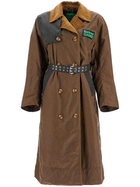 Barbour x Ganni Waxed Trench Coat-Barbour x Ganni-JOHN JULIA