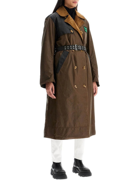 Barbour x Ganni Waxed Trench Coat-Barbour x Ganni-JOHN JULIA