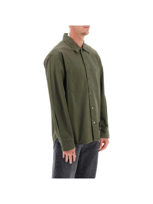 x Green Cotton Twill Overshirt BARBOUR JOHN JULIA.