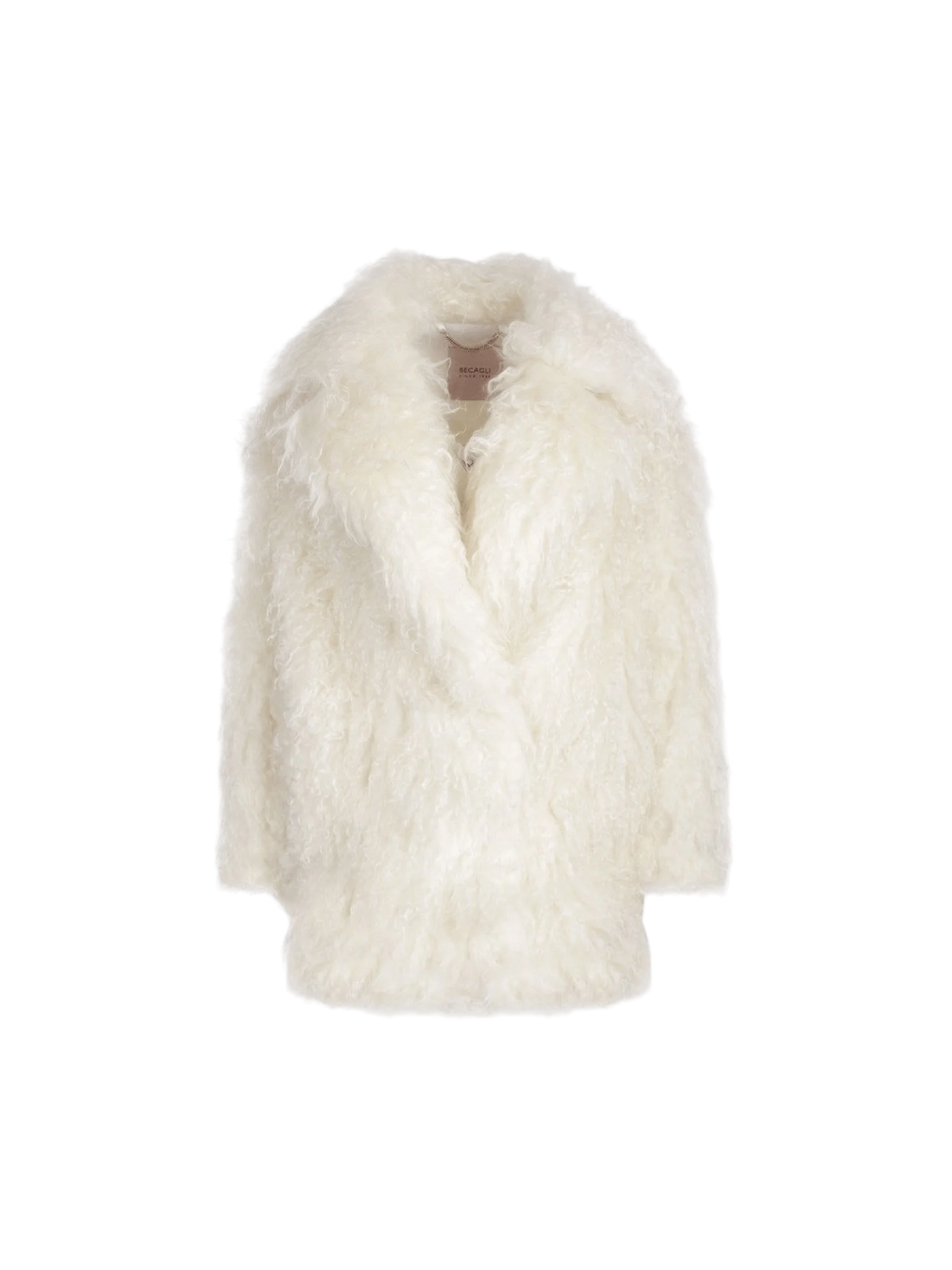 Mohair Fur Single-Breasted Jacket-BECAGLI-JOHN JULIA