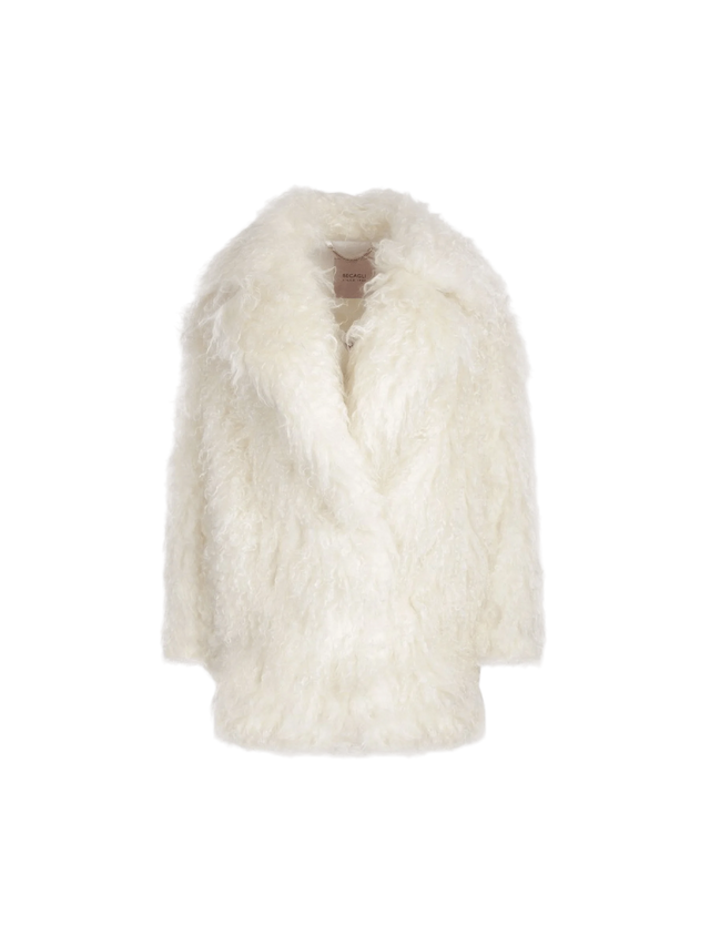 Mohair Fur Single-Breasted Jacket-BECAGLI-JOHN JULIA