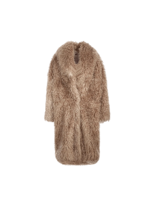 Single-Breasted Mohair Fur Coat-BECAGLI-JOHN JULIA