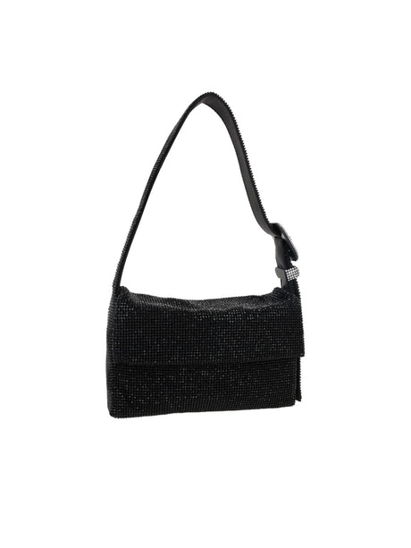 Vitty La Mignon Crystal-Embellished Mesh Shoulder Bag-BENEDETTA BRUZZICHES-JOHN JULIA