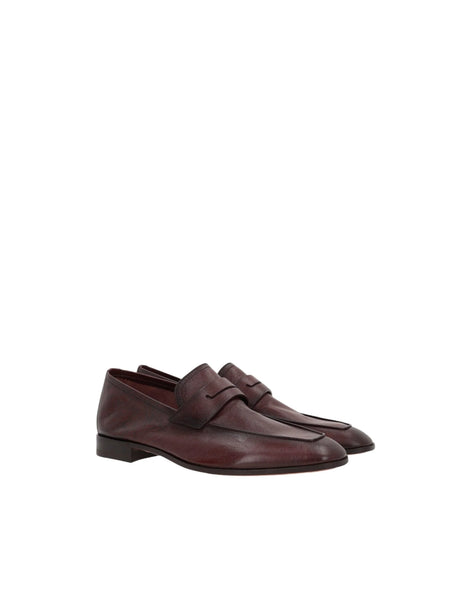 Lorenzo Grainy Leather Loafers-BERLUTI-JOHN JULIA