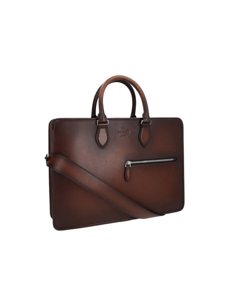 Un Jour Leather Briefcase-BERLUTI-JOHN JULIA