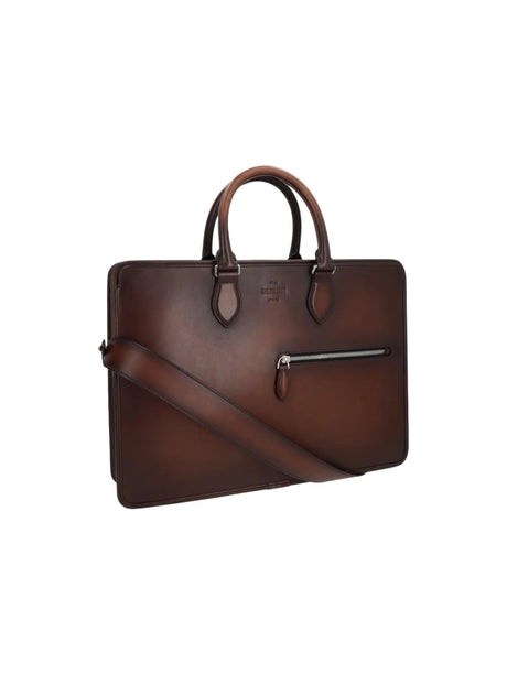 Un Jour Leather Briefcase-BERLUTI-JOHN JULIA