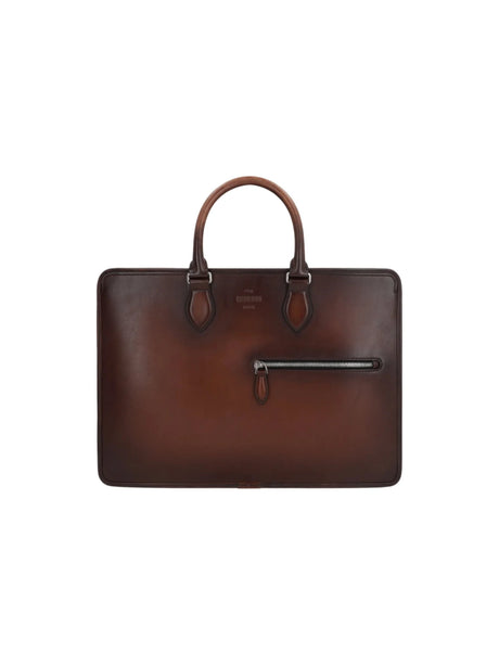 Un Jour Leather Briefcase-BERLUTI-JOHN JULIA