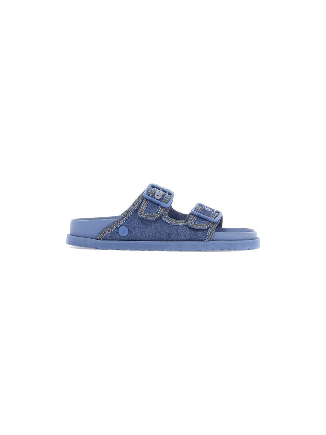 BIRKENSTOCK 1774-Denim Arizona Slide Sandals-JOHN JULIA