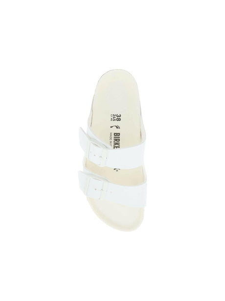 White Arizona Birko-Flor Sandals Narrow Fit BIRKENSTOCK JOHN JULIA.