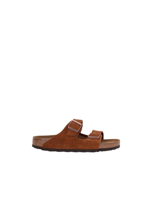 Arizona Bs Suede Flat Sandals-BIRKENSTOCK-JOHN JULIA