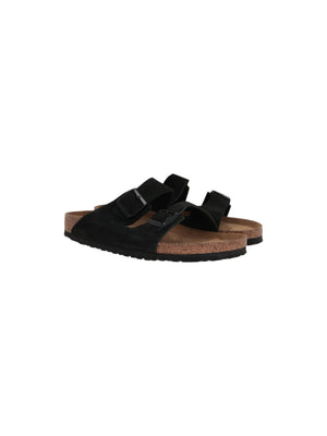 Arizona Bs Suede Flat Sandals-BIRKENSTOCK-JOHN JULIA