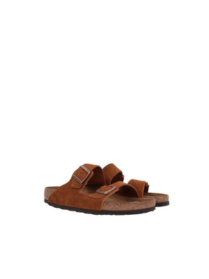 Arizona Bs Suede Flat Sandals-BIRKENSTOCK-JOHN JULIA