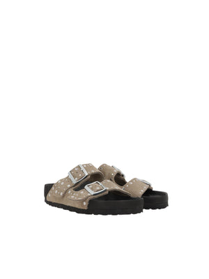 BIRKENSTOCK-Arizona Suede Flat Sandals-JOHN JULIA