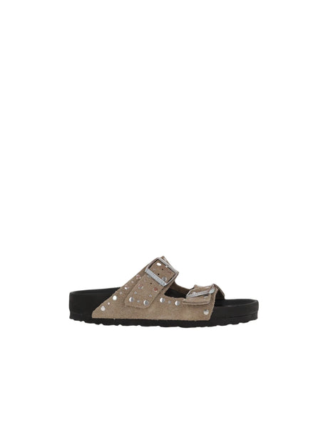 BIRKENSTOCK-Arizona Suede Flat Sandals-JOHN JULIA