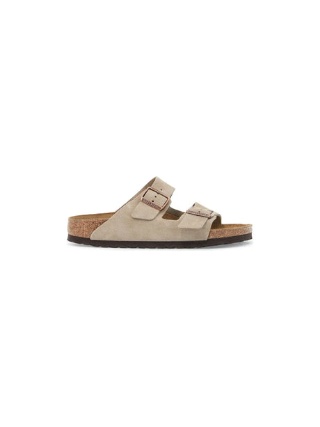 Arizona Suede Leather Slides-BIRKENSTOCK-JOHN JULIA