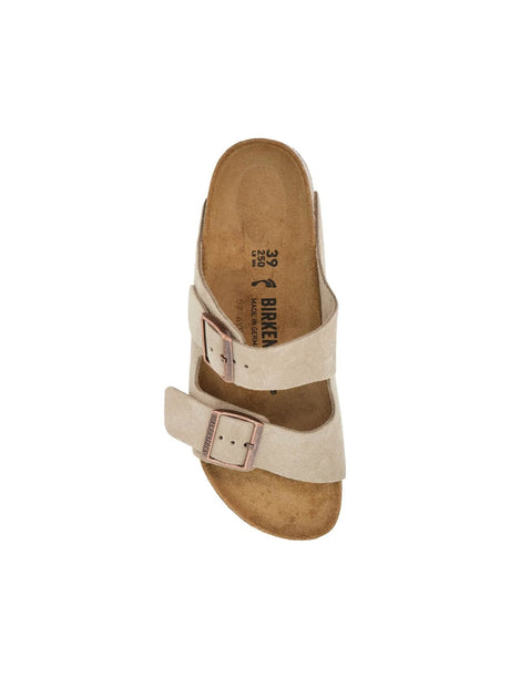 Arizona Suede Leather Slides-BIRKENSTOCK-JOHN JULIA