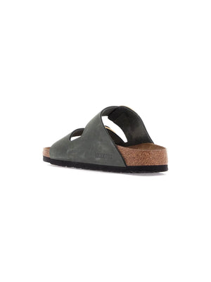 Big Buckle Arizona Leather Slides-BIRKENSTOCK-JOHN JULIA