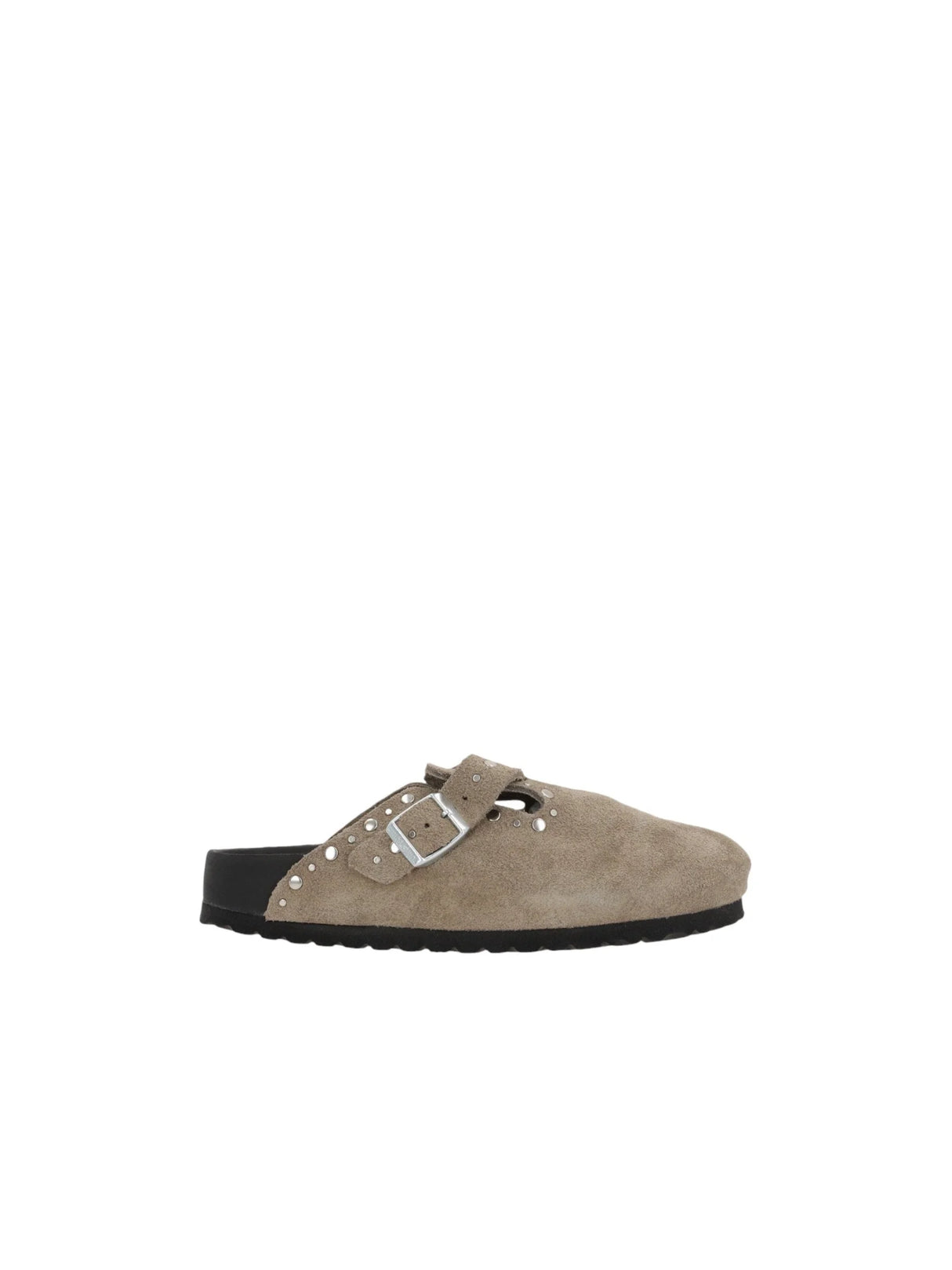 Boston Rivet Border Suede Flat Mules (Narrow Fit)-BIRKENSTOCK-JOHN JULIA