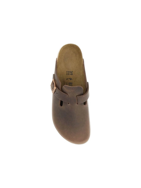 Boston Sabot Nubuck Leather Clogs-BIRKENSTOCK-JOHN JULIA